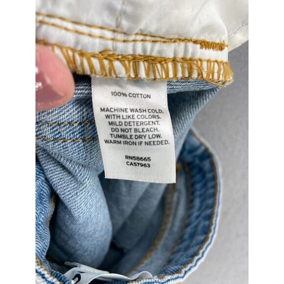 Abound Denim Skirt Womens Sz 26 Mini Jean Light‎ Wash Raw Distressed Hem Pockets - Picture 8 of 9